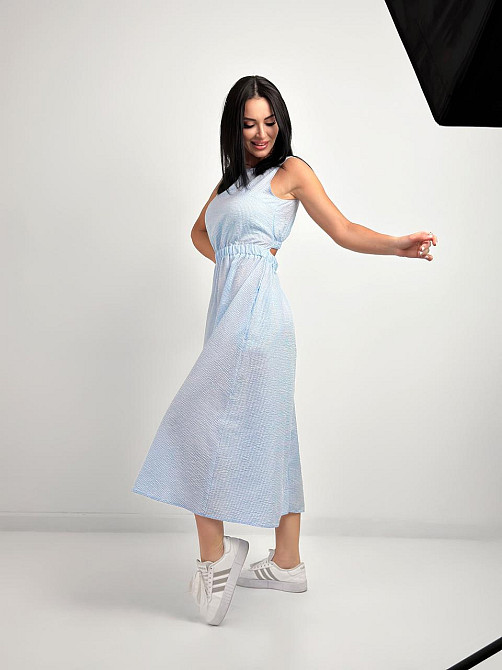 Довга літня сукня "Айріс"| Батал | Розпродаж моделі Київ - фото 5