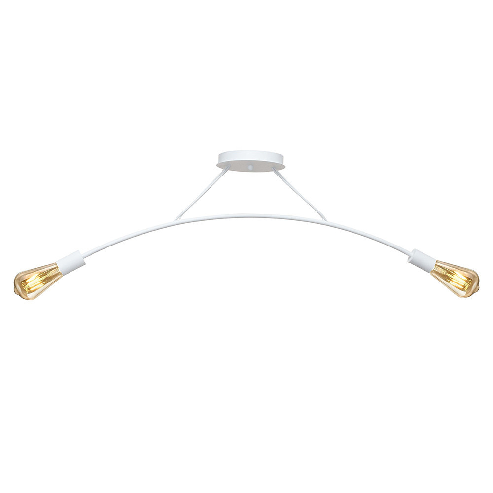 Люстра підвісна MSK Electric Orion на дві лампи Е27 NL 9832-2 WH біла Одеса - фото 1