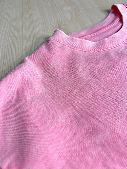 Футболка жіноча A-N 26662 тай-дай варена базова універсальна, рожевий, one size Одеса - фото 4