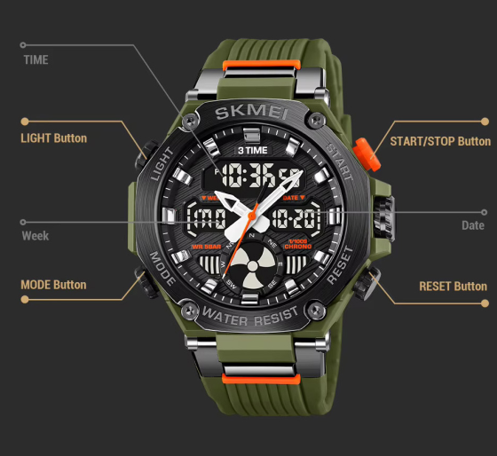 Часы наручные SKMEI 2223AG, ARMY GREEN, 11507 Днепр