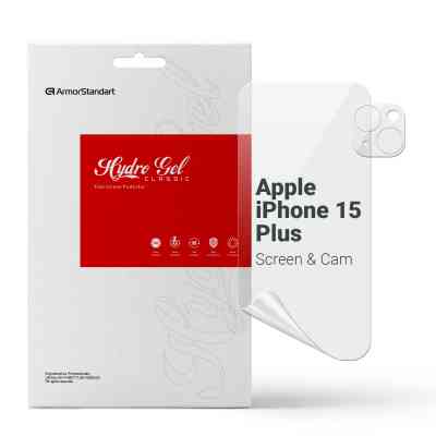 Плівка захисна Armorstandart Kit Clear screen + camera Apple iPhone 15 Plus (ARM80712) Вінниця