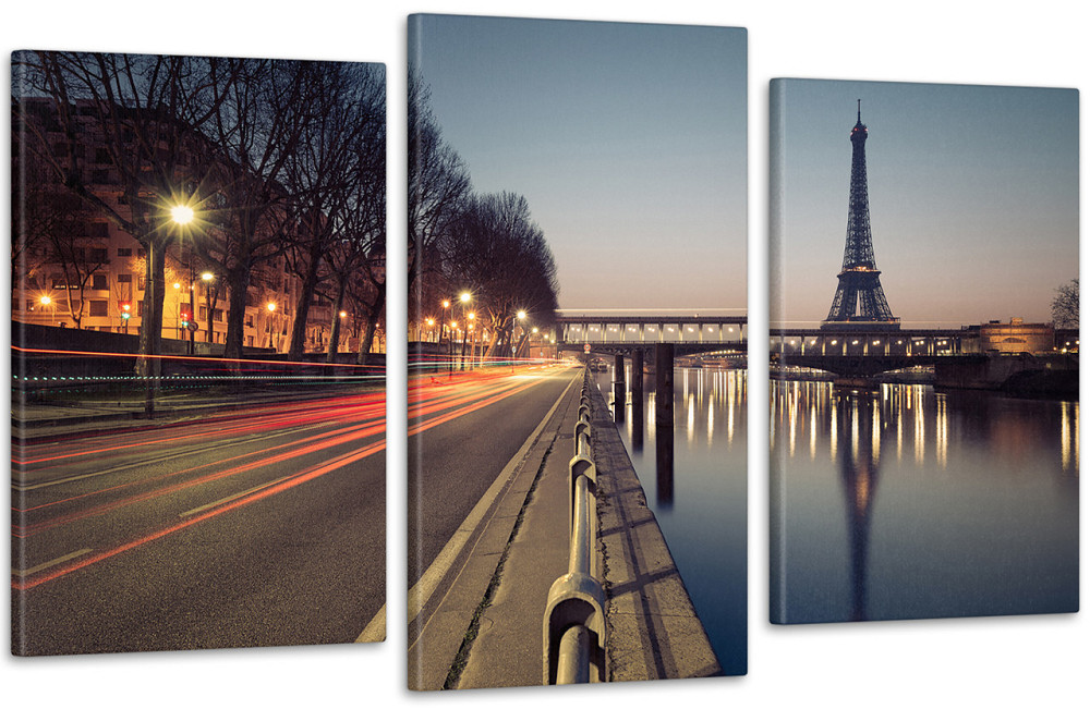 Модульная картина Ночной Париж Art-104_3 70x130 см Киев - изображение 1