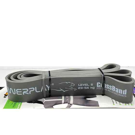Еспандер-петля (гумка для фітнесу і кроссфіту) PowerPlay 4115 Power Band Сіра (23-54 кг) Каменское