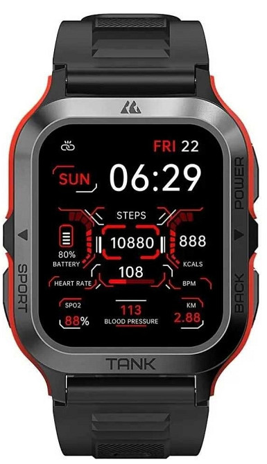 СМАРТ - Часы Тактические: Kospet Tank M2 Red. Киев - изображение 2