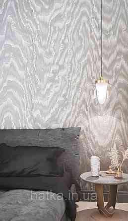 Обои виниловые на флизелине Marburg Lava метровые абстракция волны темно серые Киев