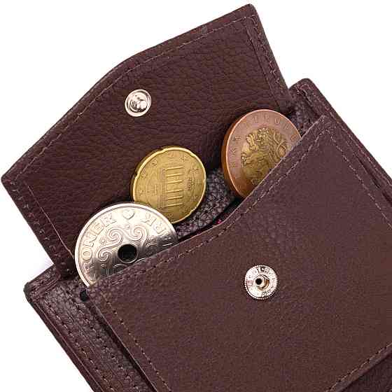 Зручне портмоне для чоловіків з натуральної шкіри Коричневий (KARYA) Київ