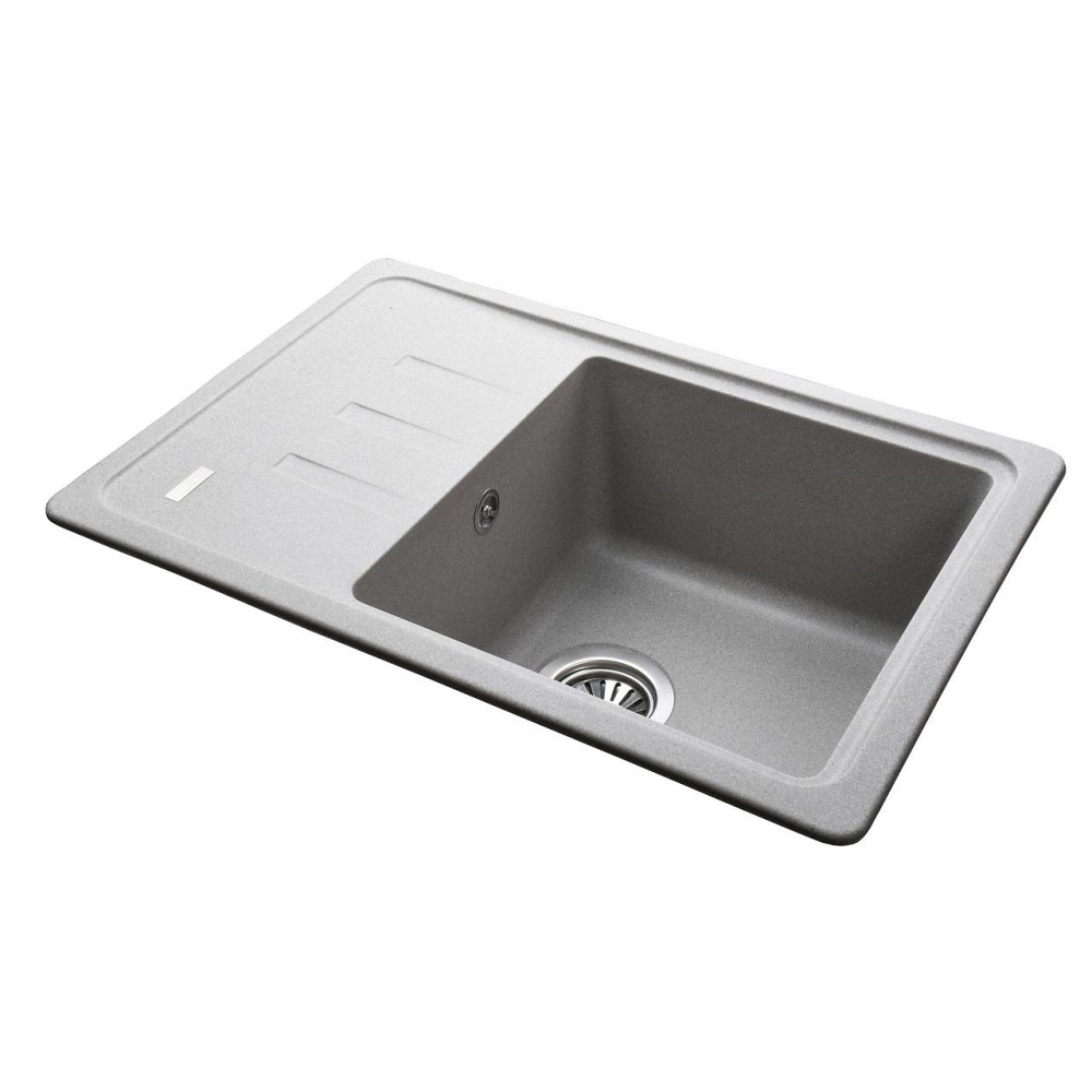 Гранитная мойка Globus Lux MONO серый камень 620x435мм-А0005 (000022392) Киев - изображение 4