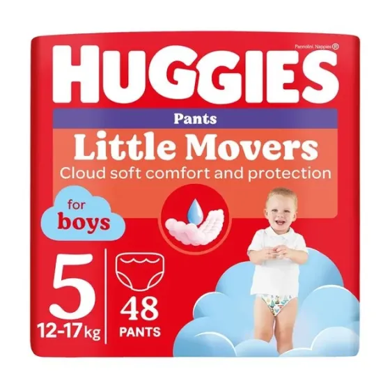 Підгузки-трусики Huggies Little Movers/Pants 5 Mega 12-17 кг для хлопчиків 48 шт Київ
