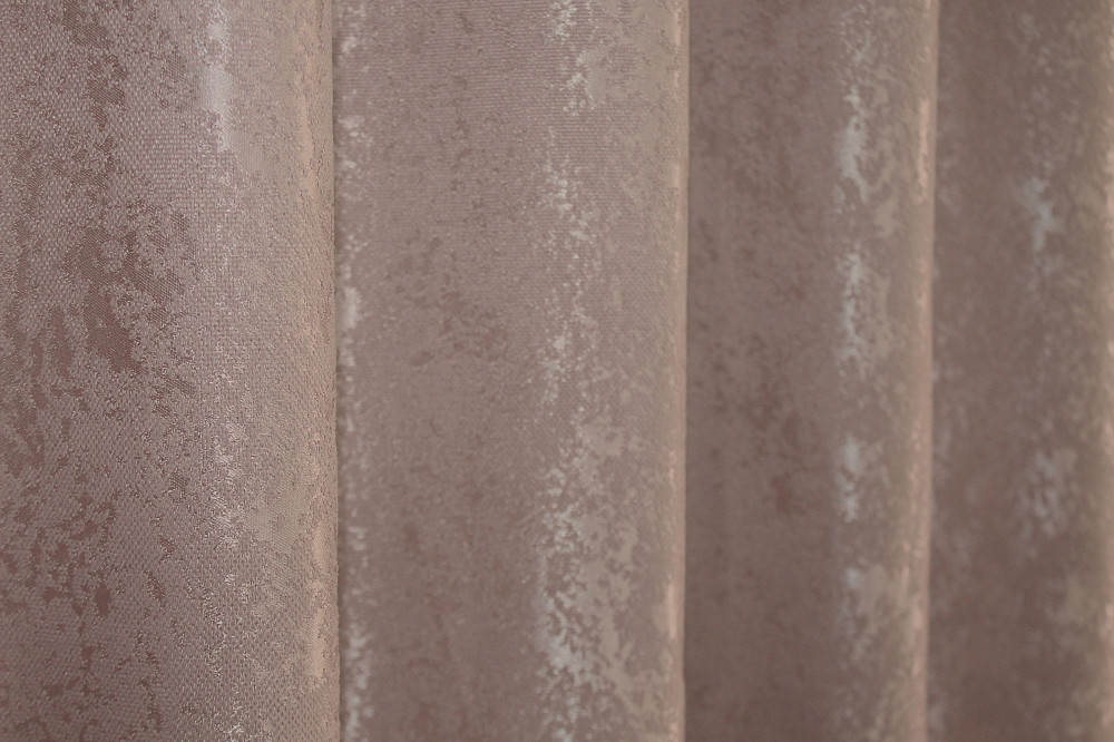 Комплект готових штор VR-Textil Льон мармур Pavliani № 1174ш Пудровий 150х270 см 2 шт (33-0003) Київ - фото 7