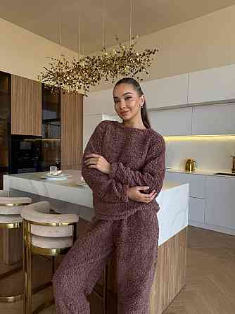 Жіноча махрова піжама Teddy Шоколадний 48/52 Харків