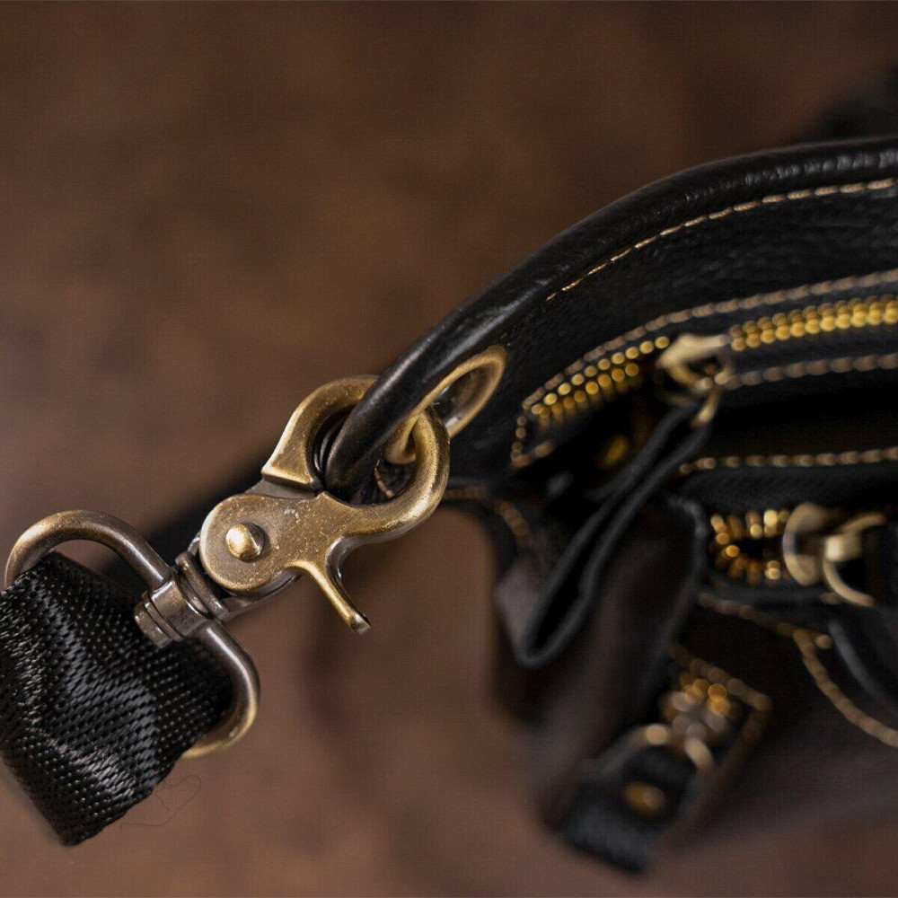 Сумка на пояс Vintage 14659 Чорна Київ - фото 7