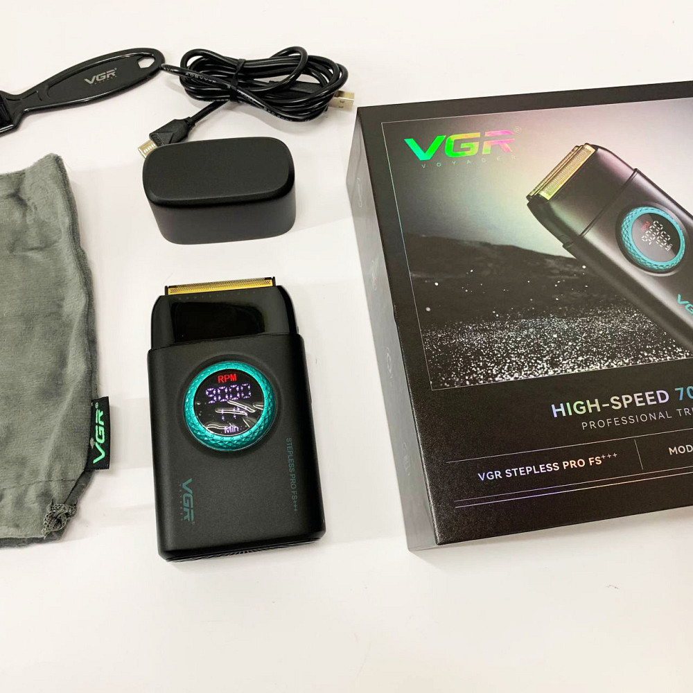 Чоловіча бритва на батарейках VGR, Портативна чоловіча бритва на акумуляторі, Електробритва для бороди ZA-40 Львів - фото 7