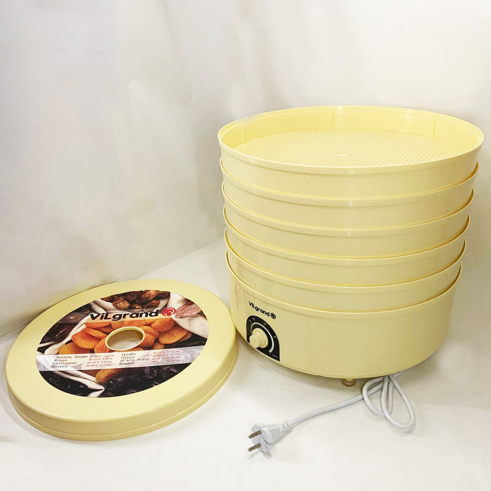 Сушарка дегідратор для харчових продуктів VILGRAND VDF520-20 520 Вт 20 Л, Сушарка для грибів та ягід DR-95 Львів - фото 5