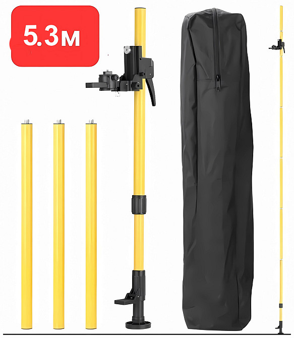 Штанга для лазерного уровня регулируемая, стойка телескопическая 5.3 м (900004377) Киев - изображение 2