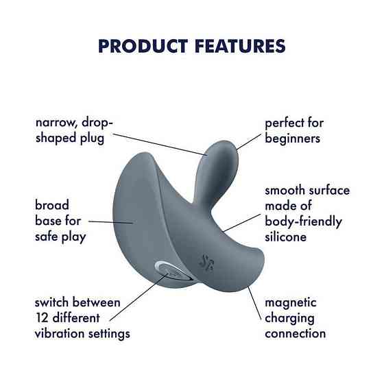 Анальна вібропробка Satisfyer Booty Absolute Beginners 2, для початківців, ввідна частина 3,5 см Sex Aura Київ