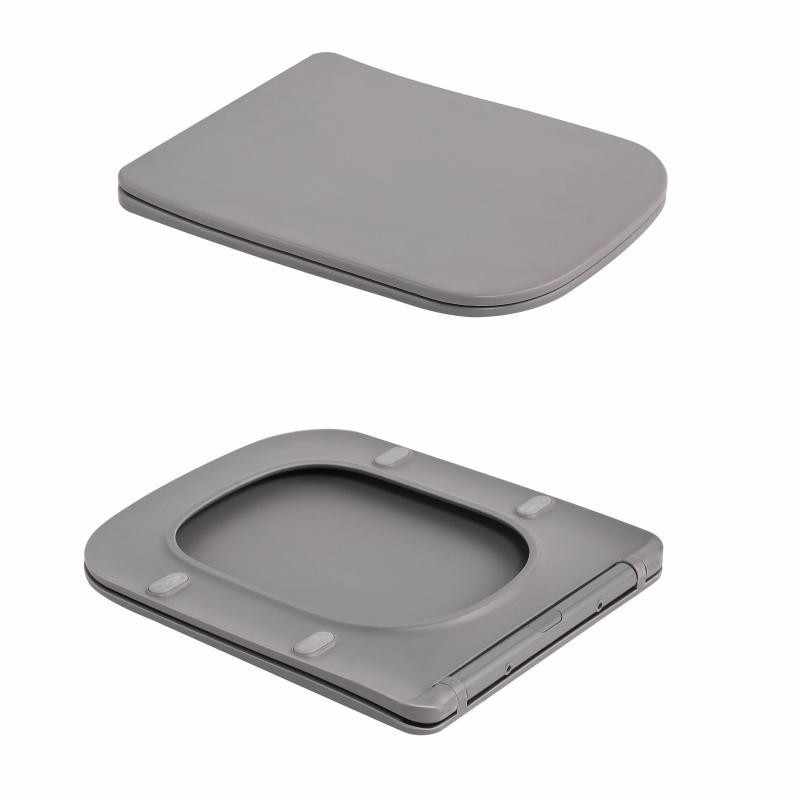 Унитаз подвесной Qtap Tern Ultra Quiet 520×345×325 мм, Stone grey, с сиденьем Slim Duroplast / Soft-close / Quick Release Киев - изображение 8
