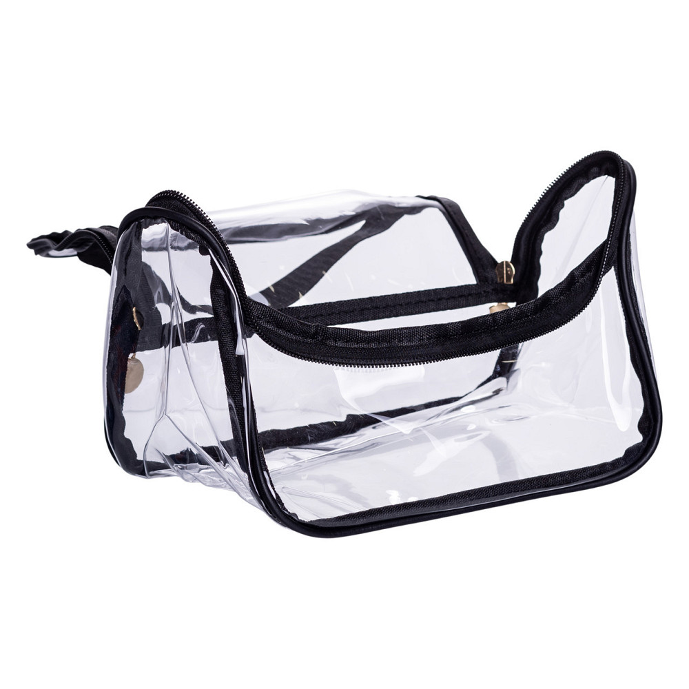 Прозорі жіночі косметички для дому, 2 шт, чорні Київ - фото 6