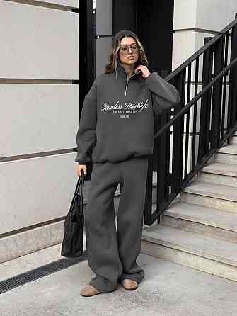 Жіночий трендовий теплий костюм двійка тринитка на флісі Одеса