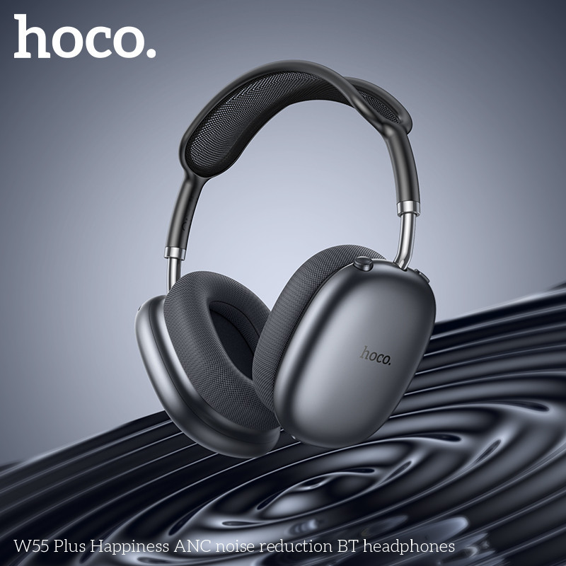 Бездротові накладні навушники HOCO W55 Plus Happiness ANC noise reduction BT headphones Deep Space Gray Киев - изображение 4