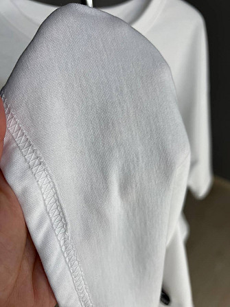 Футболка женская YIGOU 23 надпись рисунок кролик оверсайз удлиненная one size, белый, one size Киев - изображение 13