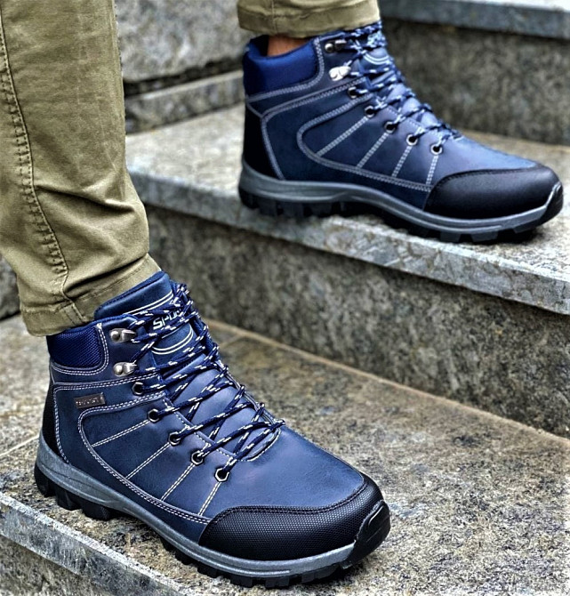 Черевики ЗИМНІ чоловічі Сині Кросівки з МЕХОМ (розміри: 41,42) — 0295 Дніпро - фото 7