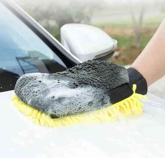 Двостороння мікрофіброва рукавичка для миття авто Київ