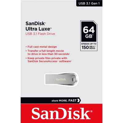 USB флеш накопичувач SanDisk 64GB Ultra Luxe USB 3.1 (SDCZ74-064G-G46) Вінниця