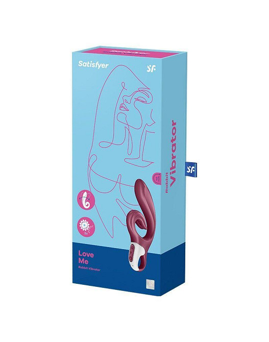 Вібратор-кролик Satisfyer Love Me Red, гнучкий, відросток з потрійним кінчиком Sex Aura Київ - фото 7