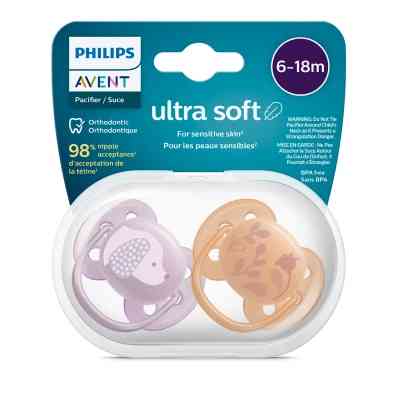 Пустышка Philips AVENT Ultra Soft ультрамягкая 6-18 мес 2 шт (SCF091/18) Винница