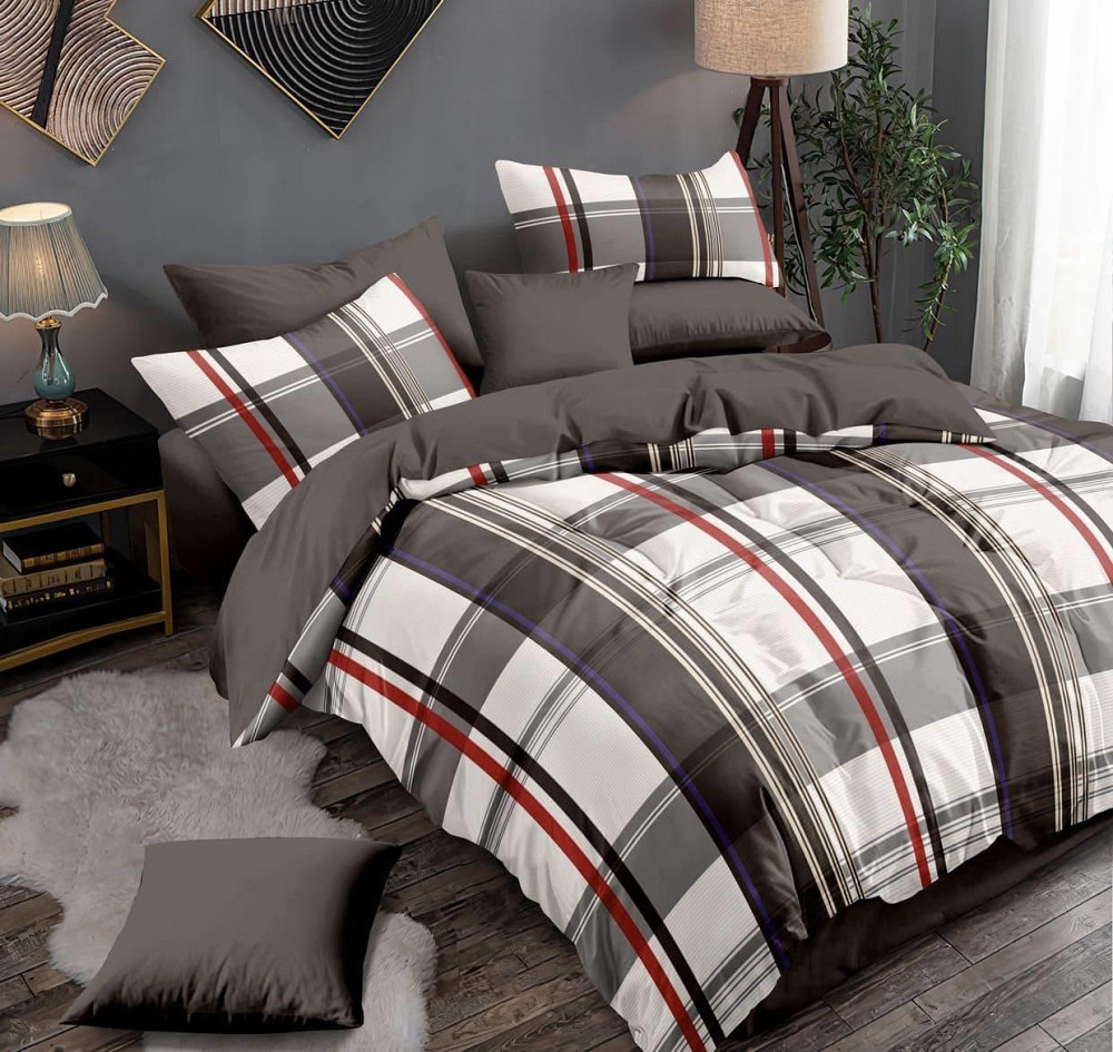 Ecotton Комплект постільної білизни Ecotton двоспальний Сімейний 150х215 см коричневий (23925) Коломия - фото 1