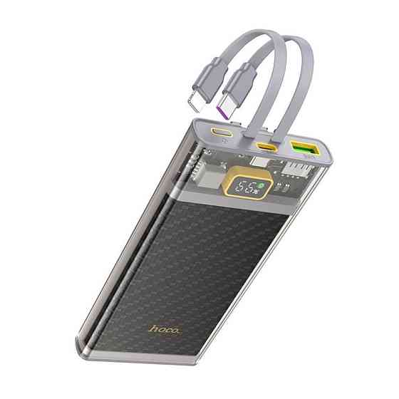 Внешний аккумулятор HOCO J104 Discovery edition 22.5W fully compatible power bank with cable(10000mAh) Gray Киев