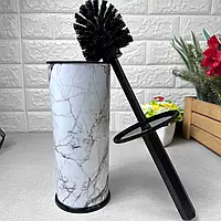 Йоржик для унітазу високий з малюнком "ELIF" Білий мармур Харків