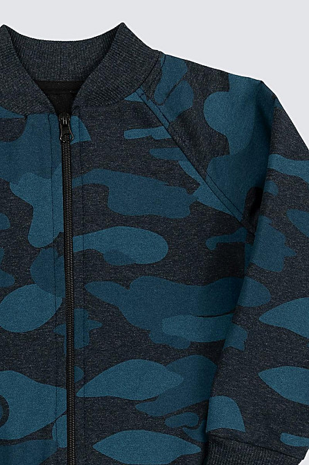 Бомбер дитячий, камуфляж темно-синій топ Крохатушка одяг Київ - фото 3