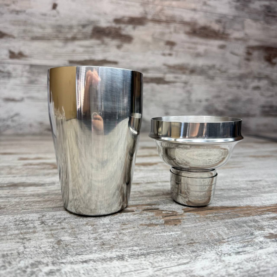 Шейкер для коктейлів 350 мл, класичний, сріблястий, з нержавіючої сталі, підходить для барів та домашнього використання Київ