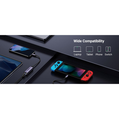 Перехідник USB 3.1 Type-C to Ethernet RJ45 1000 Mb CM199 Ugreen (50737) Вінниця - фото 7