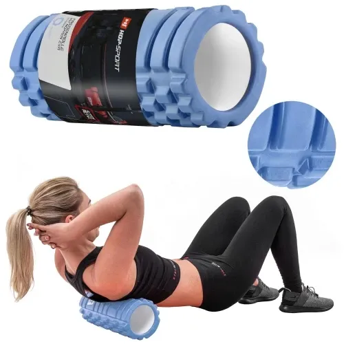 Ролер для крофіту та йоги 33*14 см Hop-Sport A033 блакитний Київ