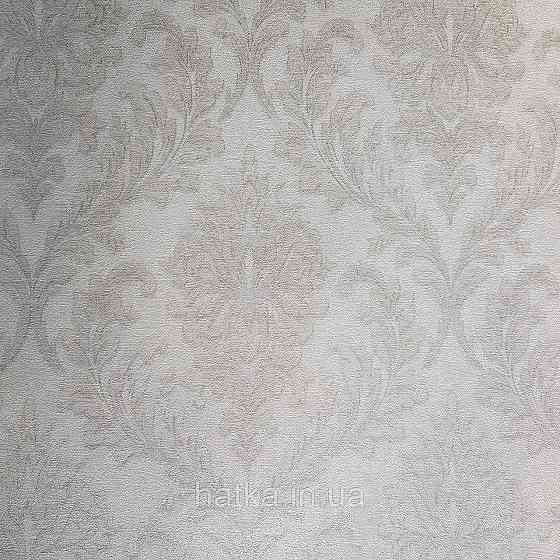 Обои виниловые на флизелине Rasch Raymond вензель структурный серебристый на белом 957044 Киев