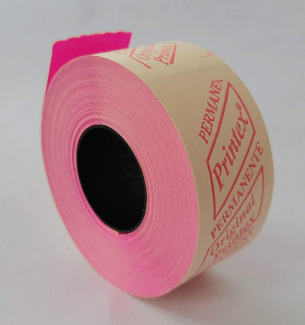 Этикетка (Ценники) под пистолет 26х16 мм, малиновый, 1000 шт Павлоград - изображение 1