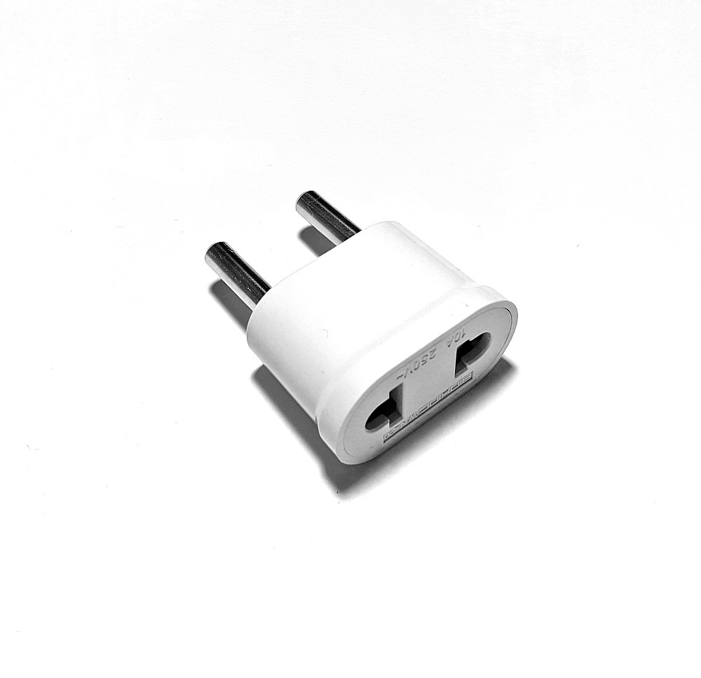 Перехідник живлення 220В плаский USA/AU на EURO розетки, білий Вінниця - фото 1