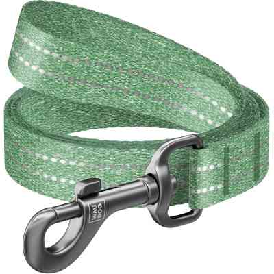 Повідок для собак WAUDOG Re-cotton світловідбивний S Ш 15 мм Д 150 см зелений (401218) Вінниця