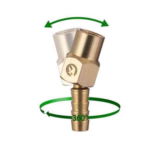 Шарнір поворотний, внутрішня різьба 1/4" на шланг 10 мм, латунь, STORM INTERTOOL PT-2202 Київ