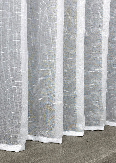 Тюль VR-Textil 115т Лен однотонный Белый 350х270 см (43-195) Киев - изображение 7