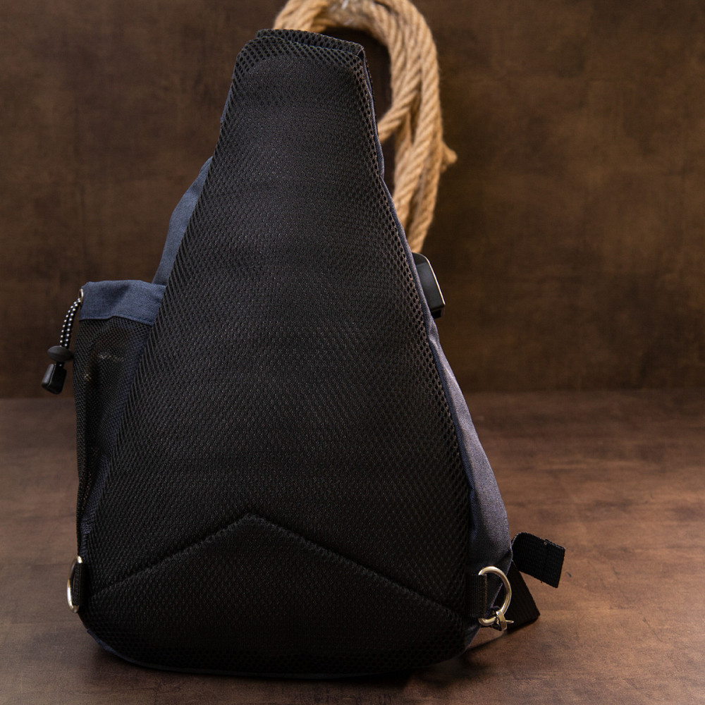 Сумка унисекс через плечо смарт текстильная Vintage 20551 Синяя Киев - изображение 9