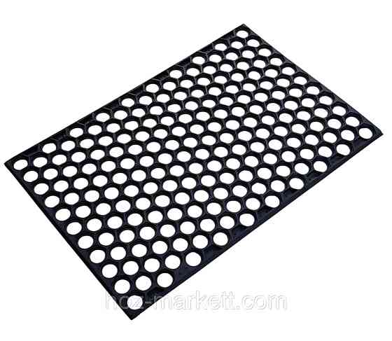 Килимок 60х40х0.8 см гумовий брудозахисний сота чорний Харків