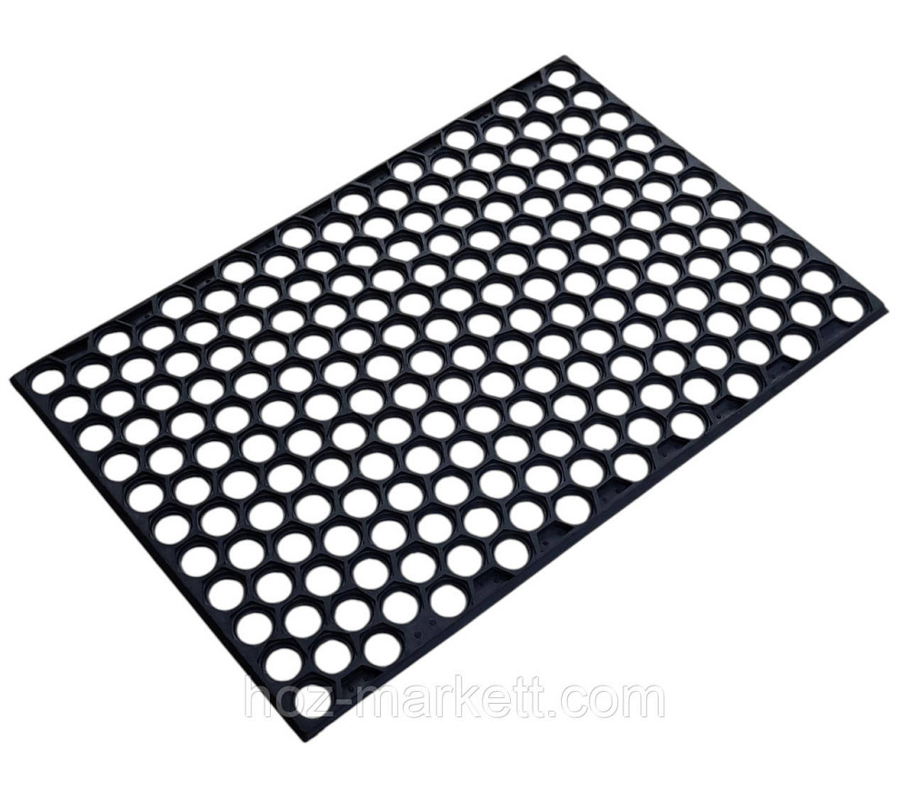 Килимок 60х40х0.8 см гумовий брудозахисний сота чорний Харків - фото 1