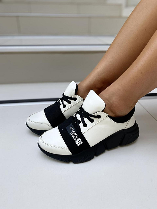 VLADEKS Кросівки жіночі VLADEKS 1074 білі/чор.підошв. (весна-осінь, шкіра натуральна) (3183) Коломия - фото 1