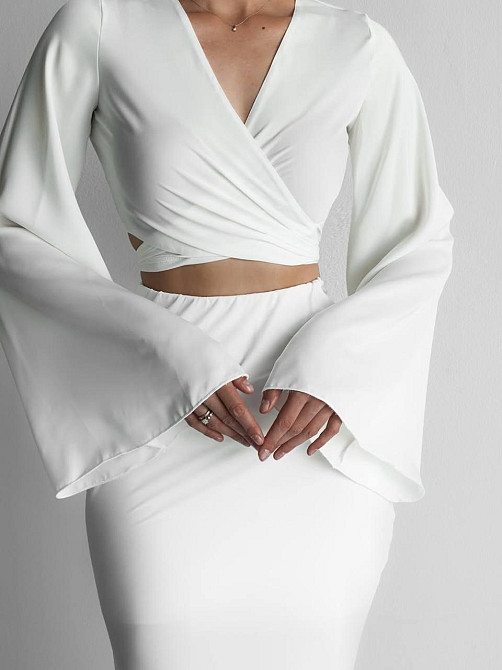 Жіночий елегантний романтичий костюм двійка Шовк Армані люкс Одеса - фото 3