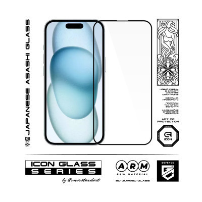 Скло захисне Armorstandart Icon 3D iPhone 15 Black 2pcs (ARM74272) Вінниця - фото 2