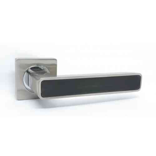 Ручка дверна на квадратній розетці R08.820 AL SN/CP-black KEDR Житомир