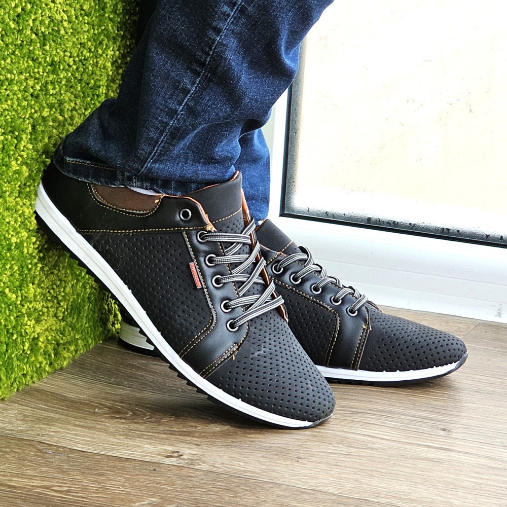 Мужские Мокасины Летние Кроссовки Сеточка Черные (размеры: 40,41,42,43,44,45) Видео Обзор - 14-1 Днепр - изображение 2